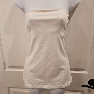 Cream Strapless Top